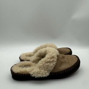 Womens Size 7 UGG Australia Aira Chestnut Brown Slip On Mule Slipper Shoes